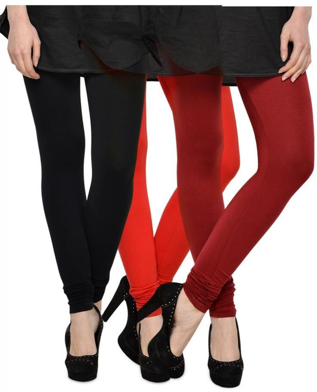 Kjaggs Legging(Red, Maroon, Black, Solid) RS.449 (70.00% Off) - Flipkart