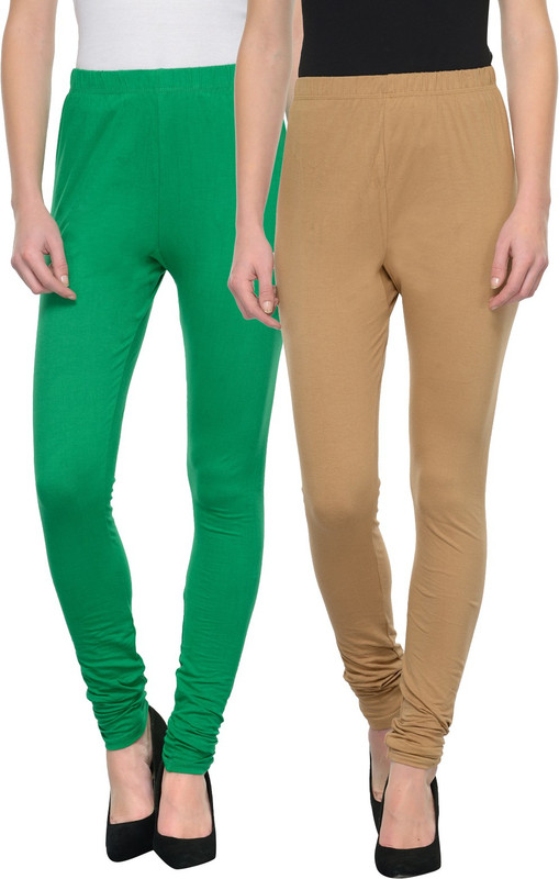 Tulsattva Legging(Green, Beige, Solid) Tulsattva Legging(Green, Beige, Solid)
