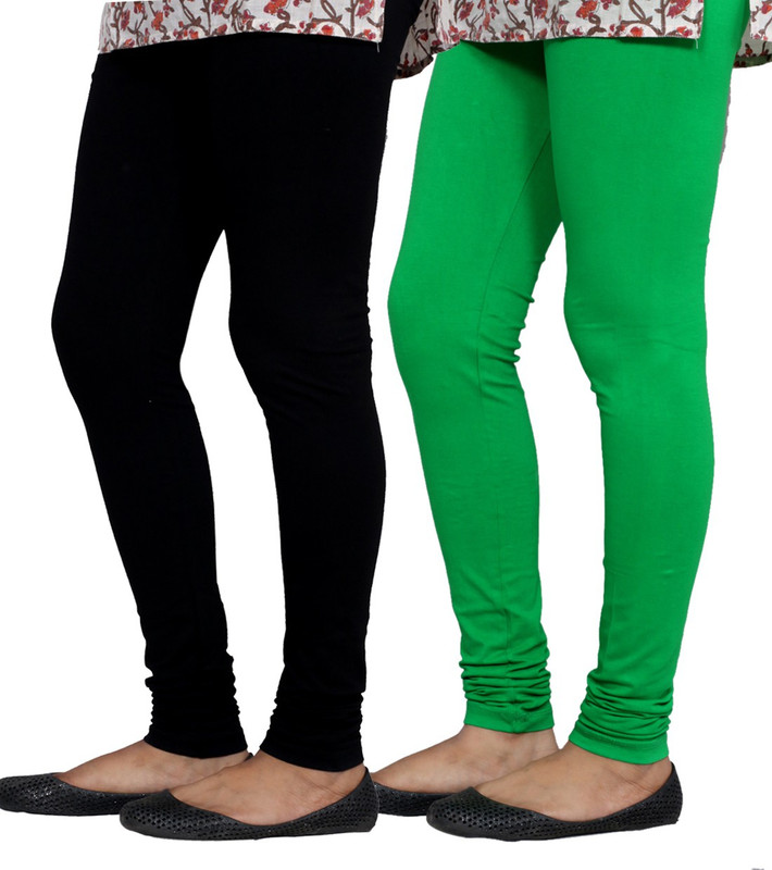IndiWeaves Legging(Green, Black, Solid) IndiWeaves Legging(Green, Black, Solid)