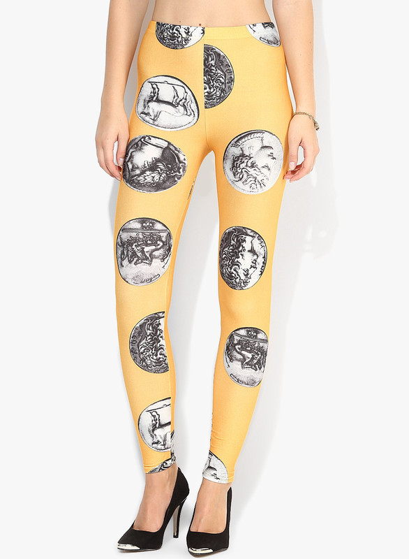 Senora Ankle Length Legging(Yellow, Printed) Senora Ankle Length Legging(Yellow, Printed)