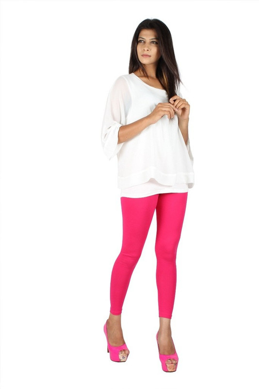 EERA Ankle Length Legging(Pink, Solid) EERA Ankle Length Legging(Pink, Solid)