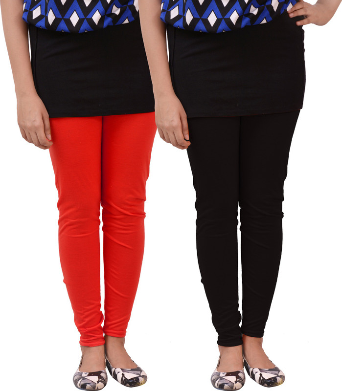 Carrol Churidar Legging(Red, Solid) Carrol Churidar Legging(Red, Solid)