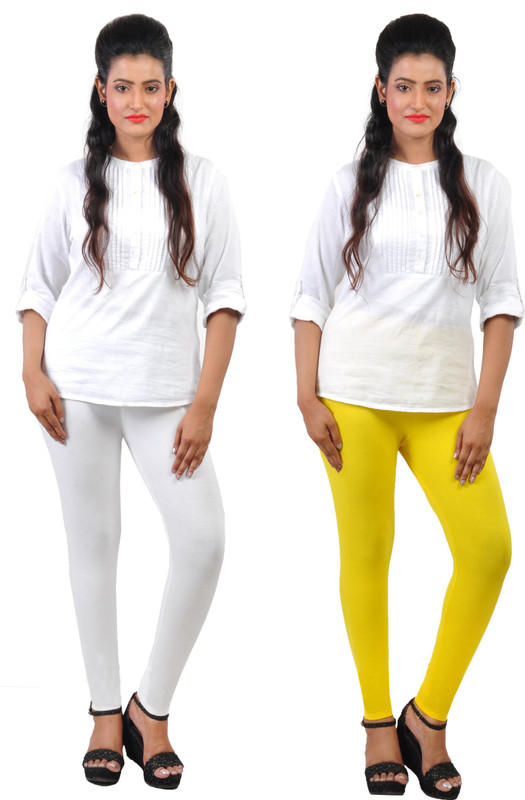Comfort Lady Ankle Length Legging(Yellow, Solid) Comfort Lady Ankle Length Legging(Yellow, Solid)