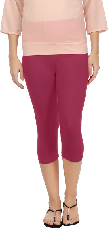 Rupa Softline Mid-Calf Length Legging(Pink, Solid) Rupa Softline Mid-Calf Length Legging(Pink, Solid)