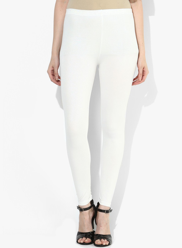 Senora Ankle Length Legging(White, Solid) Senora Ankle Length Legging(White, Solid)