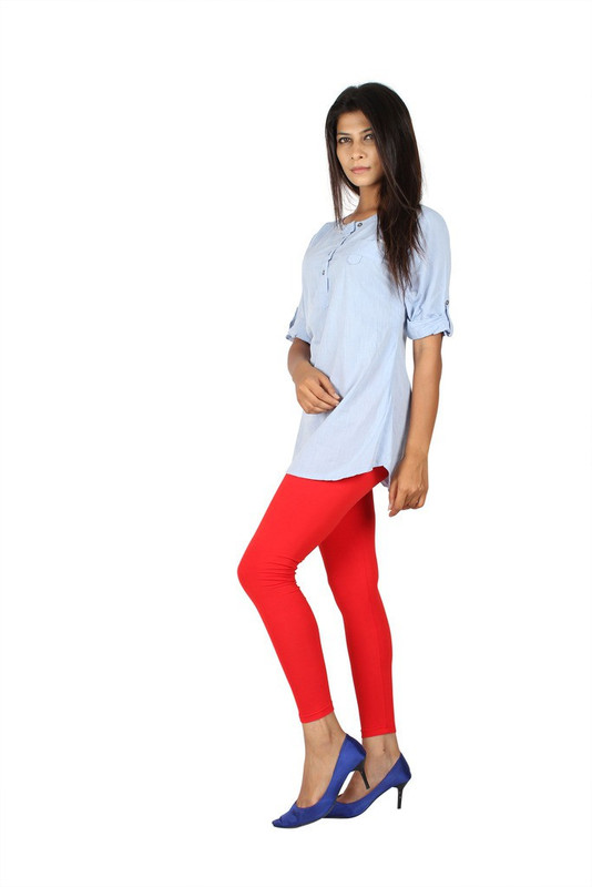 EERA Ankle Length Legging(Red, Solid) EERA Ankle Length Legging(Red, Solid)