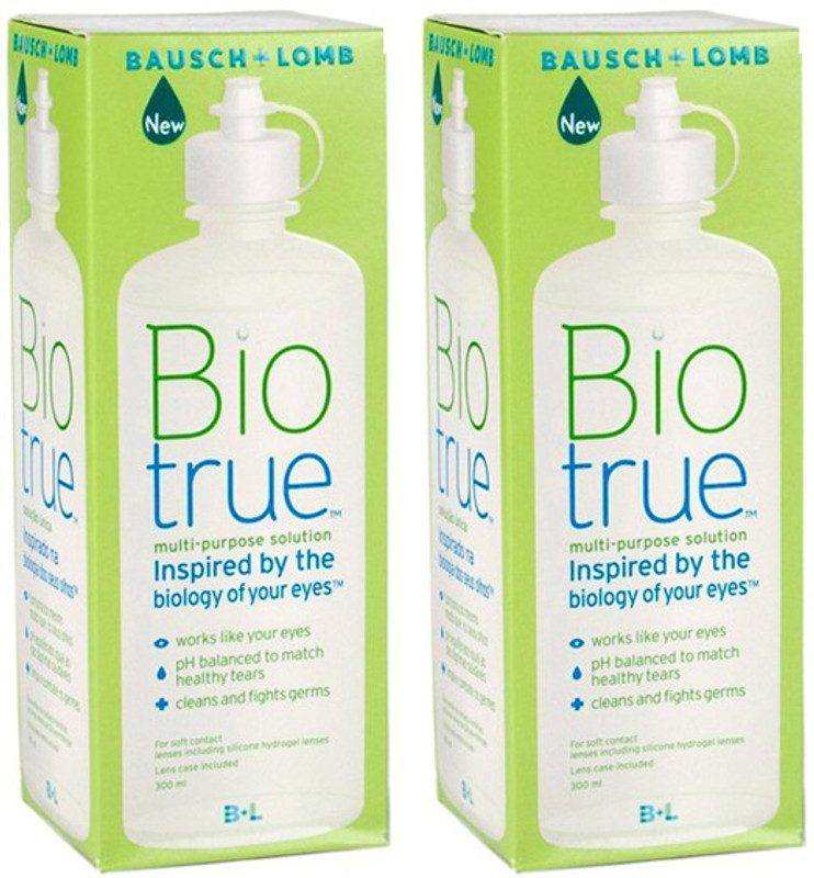 Bausch & Lomb Bio True 300ml + 300ml Cleaning Solution(600 ml)