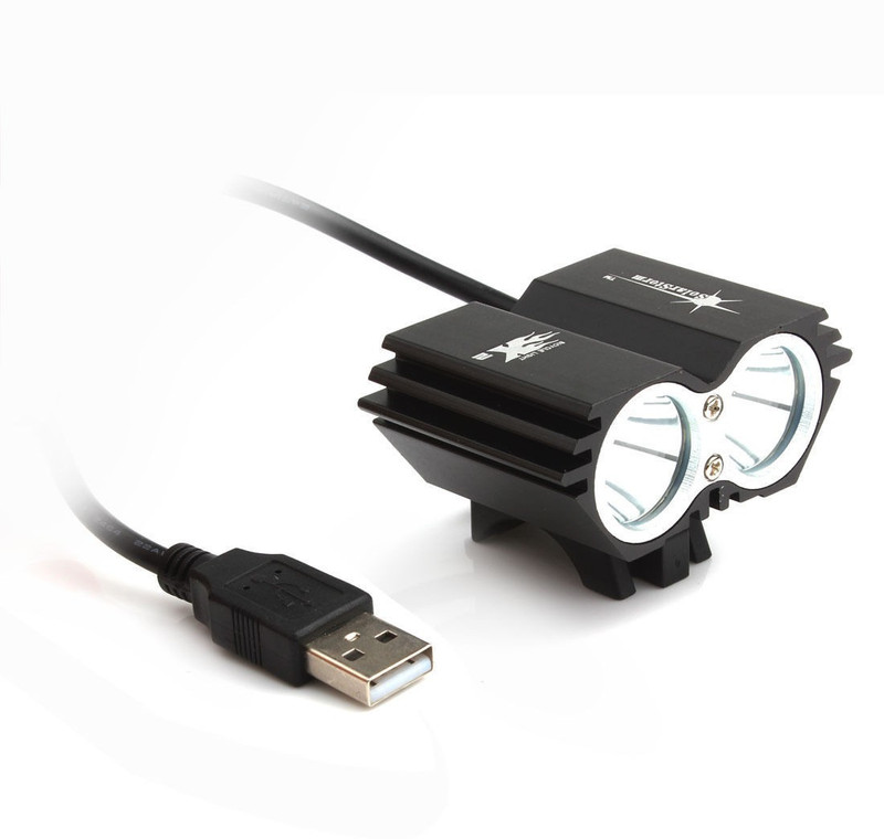 Schrodinger 2 LED USB Cycle Light LED Front Light(Black)