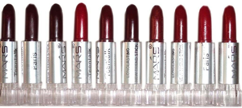 Mars Mini Lipstick Pack of 10 PCS(Shade-A, 3.2 g)