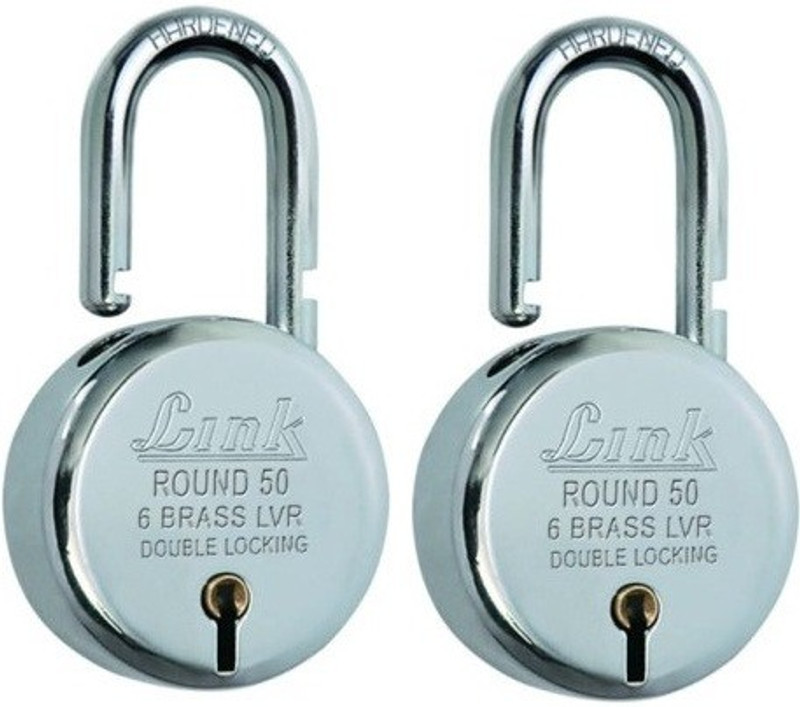 Link+ Round Bcp 50 (Pack of 2) Padlock(Silver) Link+ Round Bcp 50 (Pack of 2) Padlock(Silver)