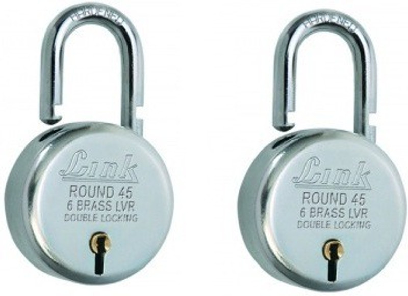 Link+ Round Bcp 45 (Pack of 2) Padlock(Silver) Link+ Round Bcp 45 (Pack of 2) Padlock(Silver)