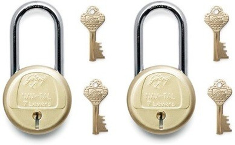 Godrej Navtal 7 Lever - with Shut height 50 MM Lock(Gold) Godrej Navtal 7 Lever - with Shut height 50 MM Lock(Gold)