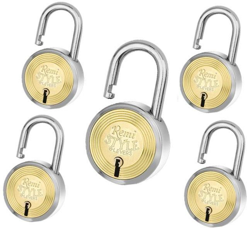 Remi Style50mmpackof5 Padlock(Chrome) Remi Style50mmpackof5 Padlock(Chrome)