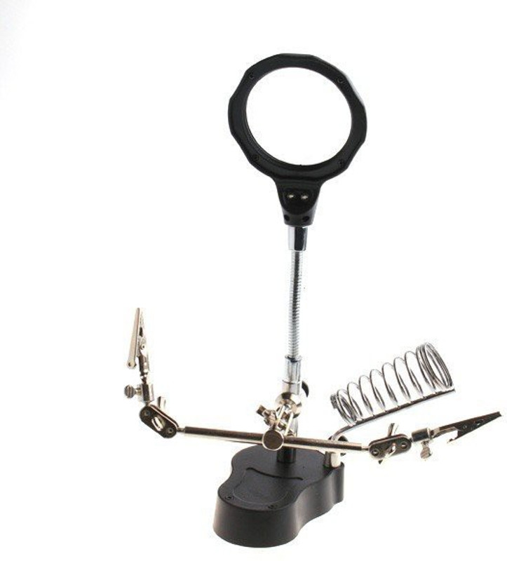 Star Magic Helping-Hand with Soldering Stand 3.5X Magnifying Glass(Black) RS.2999 (76.00% Off) - Flipkart