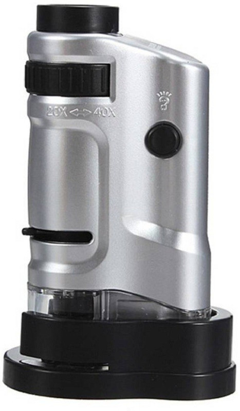 sukot illuminated magnifying Tool 20X 40X Magnification Magnifier Magnifying(Silver)