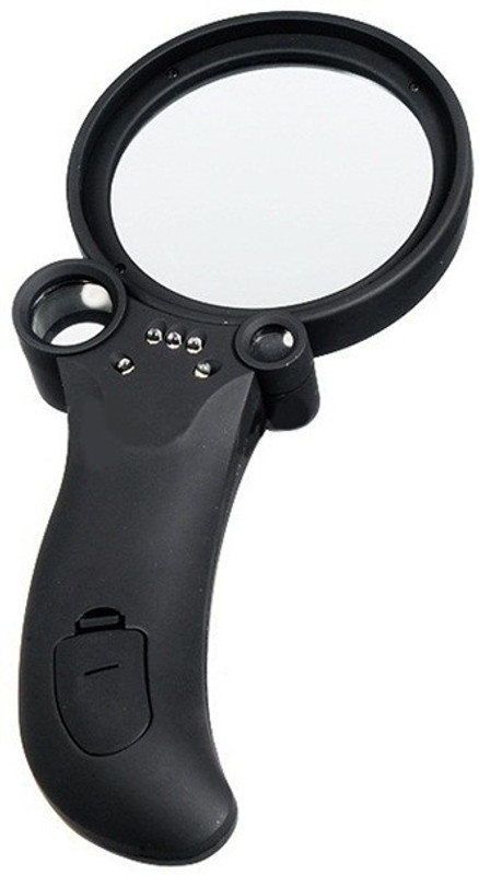 Star Magic 90mm 2.5X4.5X25X55X Magnifying Glass(Black) RS.1799 (73.00% Off) - Flipkart