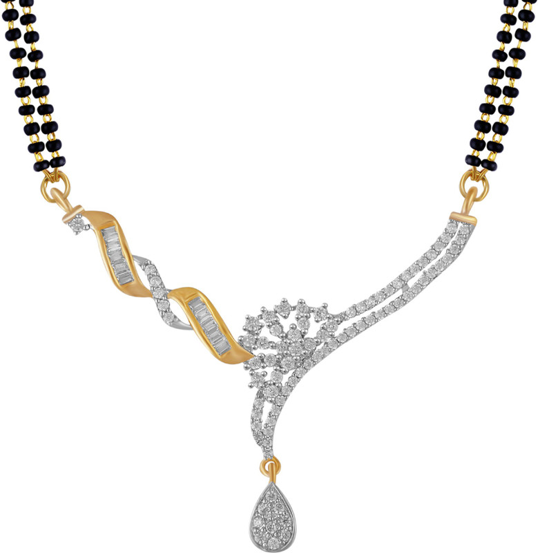 American Diamond Indian Tradition Brass, Copper Mangalsutra