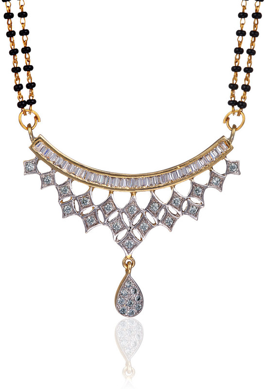 Alysa Magnolia Alloy, Silver Mangalsutra Alysa Magnolia Alloy, Silver Mangalsutra