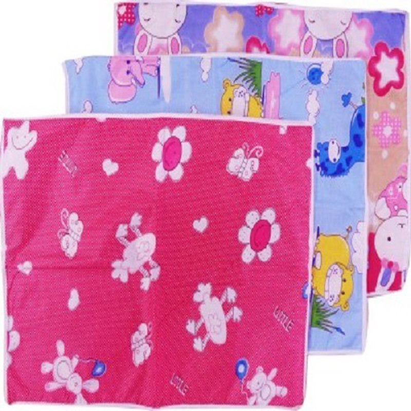 Chinmay Kids Plastic, Cotton Baby Sleeping Mat(Blue, Pack of 3, Medium)