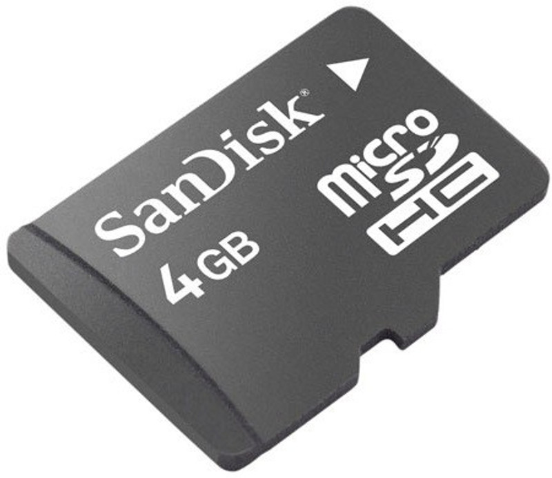 SanDisk microSDHC 4 GB MicroSDHC Class 4 15 MB/s Memory Card