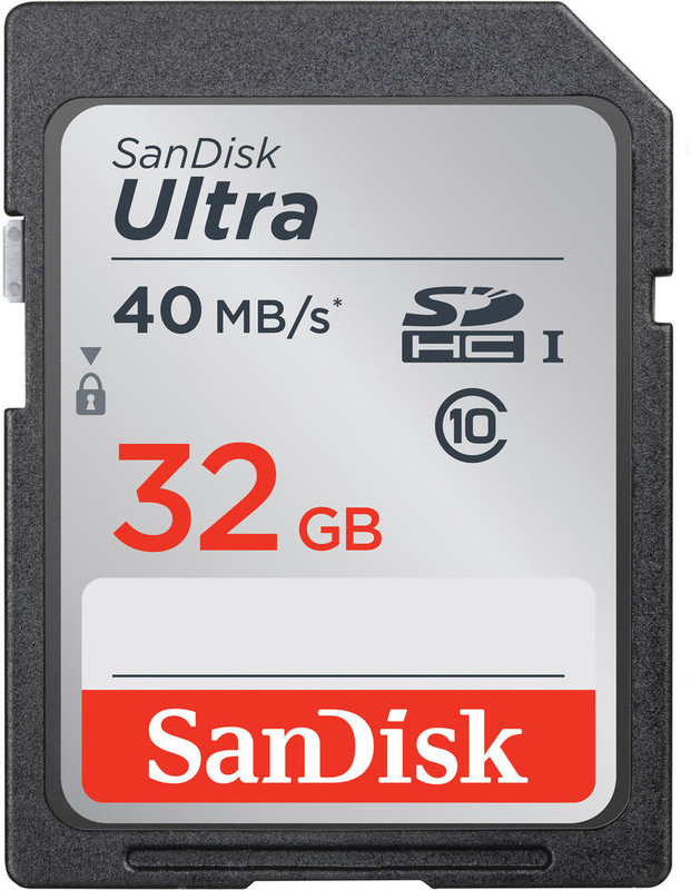 SanDisk Ultra 32 GB SDHC Class 10 40 MB/s Memory Card
