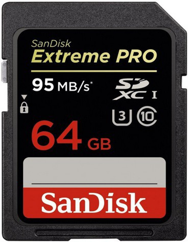 SanDisk extreme pro 64 GB SDXC Class 10 95 MB/s Memory Card