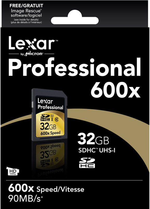 Lexar Professsional UHS-I (600x) 32 GB SDHC Class 10 90 MB/s Memory Card