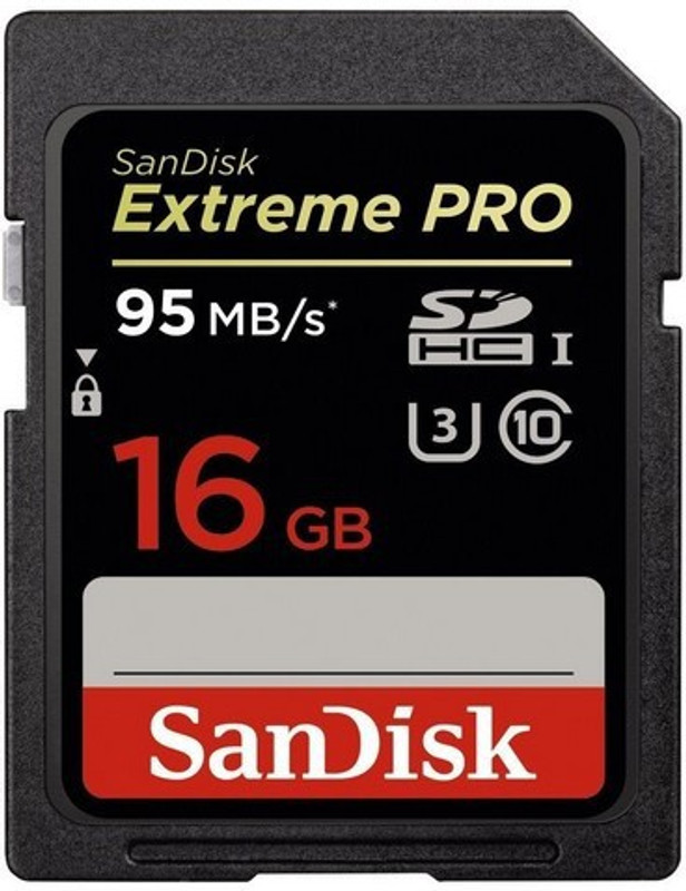 SanDisk extreme pro 16 GB SDXC Class 10 95 MB/s Memory Card