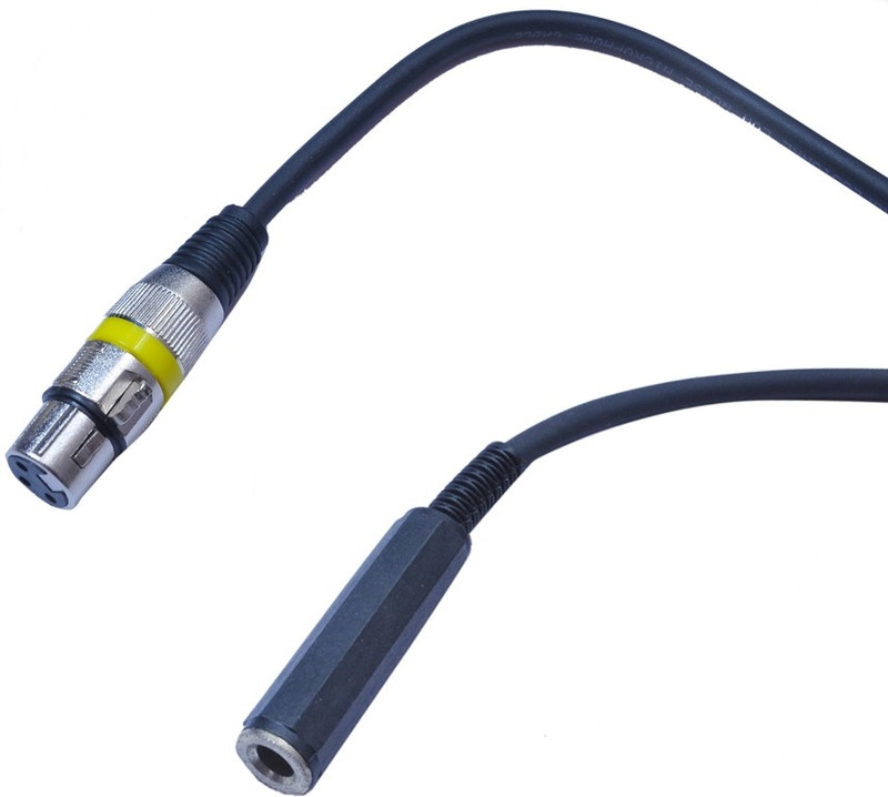 Krown XLR Female to 6.3MM Stereo Female 10 Meter Cable(Black)