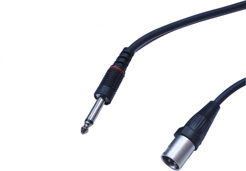 Krown XLR Male to 6.3MM Mono Cable 10 Meter Cable(Black)