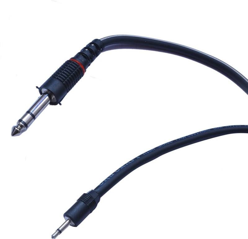 Krown 6.3MM Stereo Male to 3.5MM Mono Male 10 Meter Cable(Black)