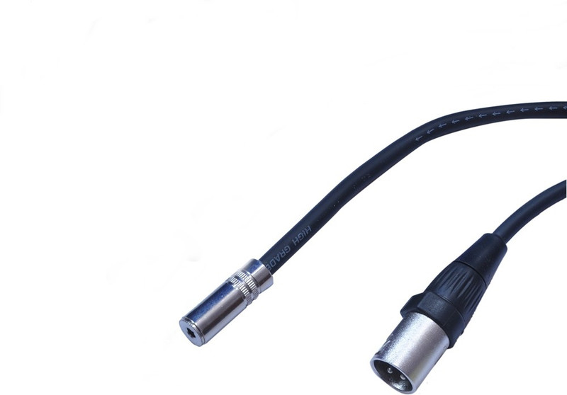 Krown XLR Male to 3.5MM Stereo Female 3 Meter Cable(Black)