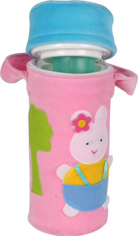 Ole Baby 3D Pop Out Plush Soft Toy Single Portable Infant Feeding Milk Food Bottle Thermal Warmer Bag Storage Holder (Upto 250ml)(Pack of 1, Pink)