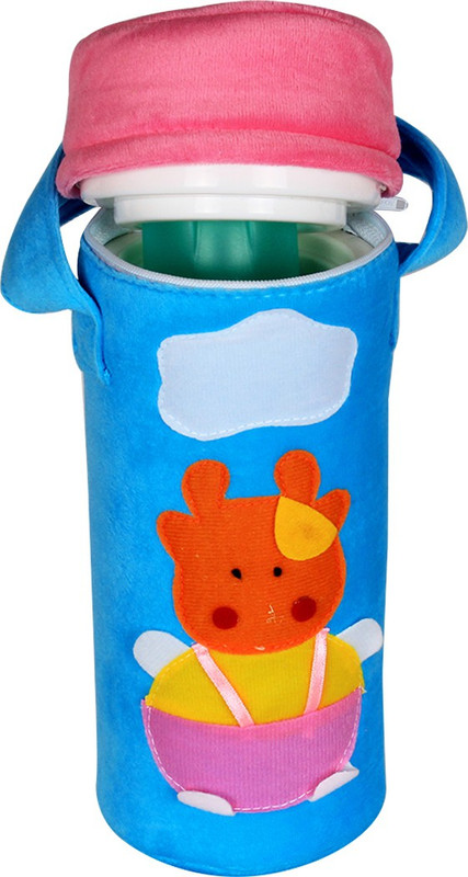 Ole Baby 3D Pop Out Plush Soft Toy Single Portable Infant Feeding Milk Food Bottle Thermal Warmer Holder (Upto 250ml each)(Pack of 1, Pink, Blue)