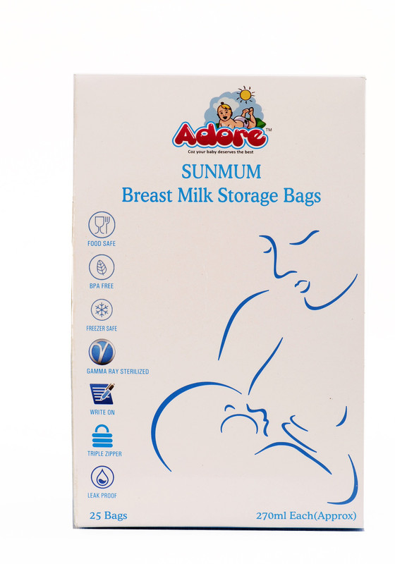 Adore SUNMUM Breast Milk Storage Bags- 25pc(Pack of 25, White)