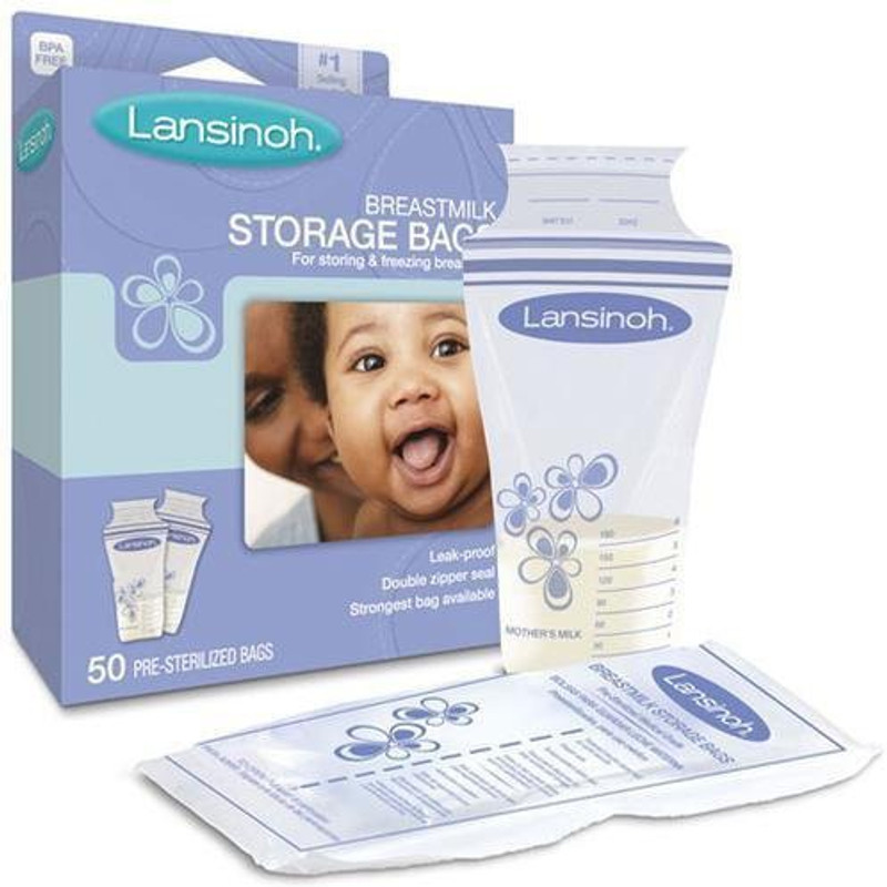 Lansinoh 20435 Breastmilk Storage Bags 25 Count Boxes(White)
