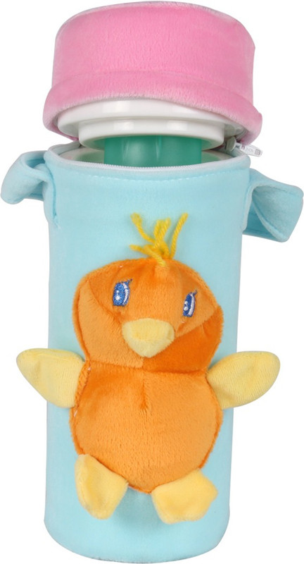 Ole Baby 3D Pop Out Plush Soft Toy Single Portable Infant Feeding Milk Food Bottle Thermal Warmer Bag Storage Holder (Upto 250ml)(Pack of 1, Blue)