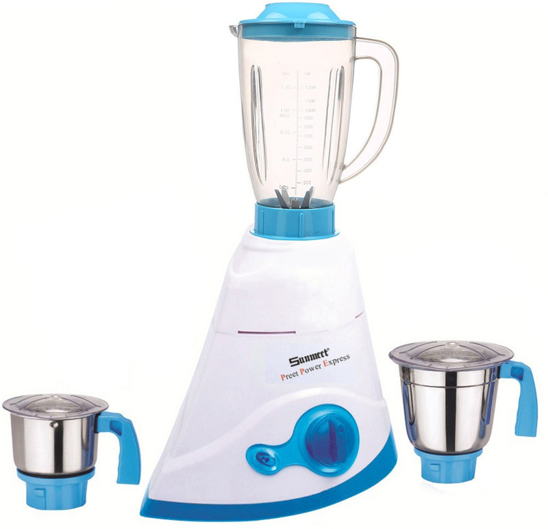 Sunmeet ABS Body MGJ-WFJ16-29 600 W Mixer Grinder(Multicolor, 3 Jars)