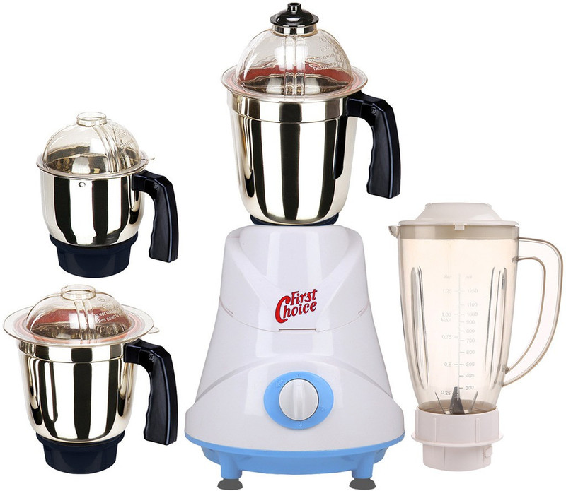 Firstchoice ABS Body MG16-WFJ116 600 W Juicer Mixer Grinder(Multicolor, 4 Jars)