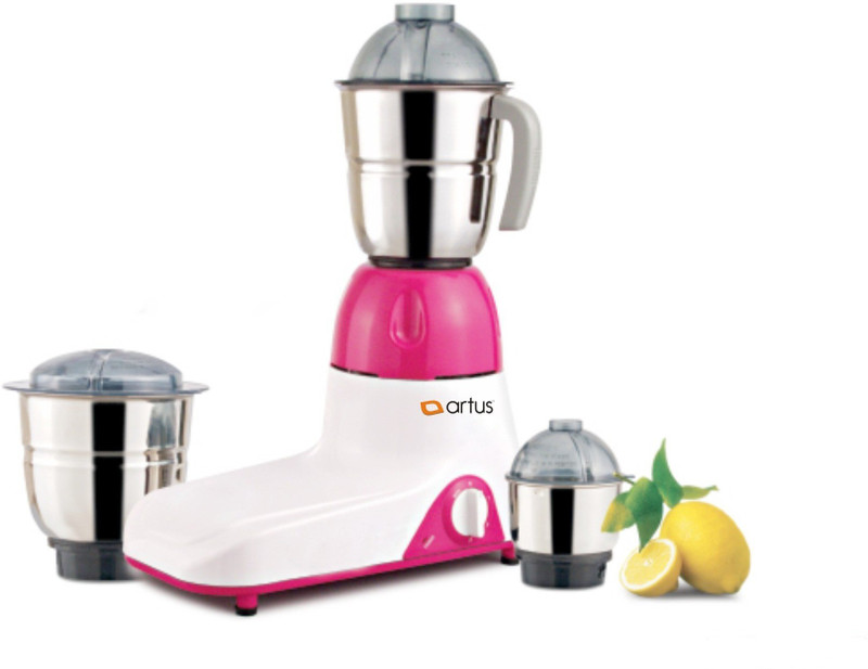 Artus Primus 550 W Juicer Mixer Grinder(White mix, 3 Jars)