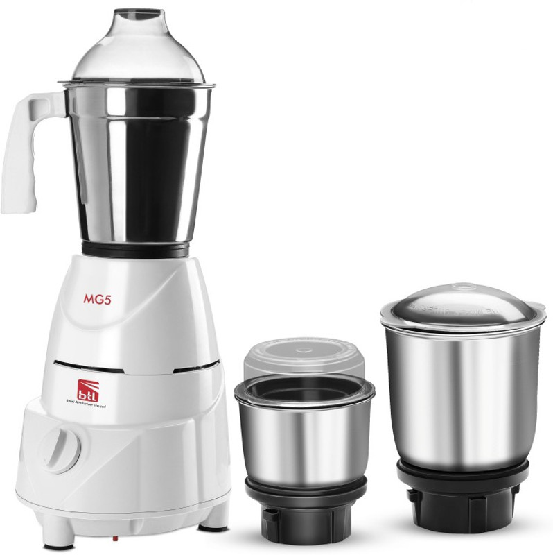 BTL Bajaj MG-5 450 W Mixer Grinder(White, 3 Jars)
