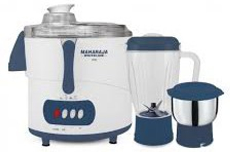 Maharaja Whiteline JX-107 450 W Juicer Mixer Grinder(White, Blue, 2 Jars)