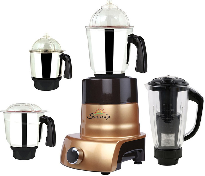 Su-mix MA MGJ 2017-154 MA ABS Body MGJ 2017-154 750 W Mixer Grinder(Multicolor, 4 Jars) Su-mix MA MGJ 2017-154 MA ABS Body MGJ 2017-154 750 W Mixer Grinder(Multicolor, 4 Jars)