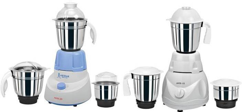 AKSHAR AMX 1100 W Mixer Grinder(White, Black, 6 Jars)