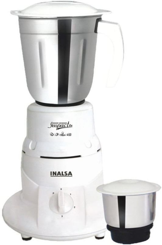 Inalsa ex Impact Ex 550 W Mixer Grinder(White, 2 Jars)