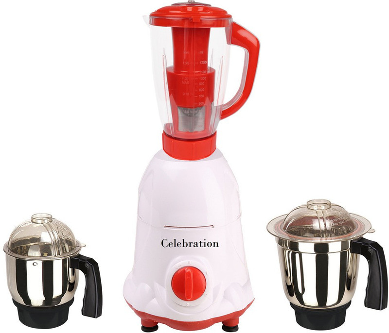 Celebration New_MGJ-57 Latest Jar attachments of chutney medium & juicer jarType-452 750 W Juicer Mixer Grinder(Multicolor, 3 Jars)