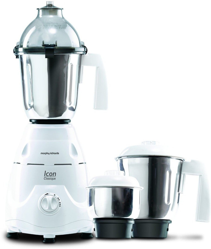 Morphy Richards 640040 Icon Classique 750 W Mixer Grinder(White, 3 Jars)