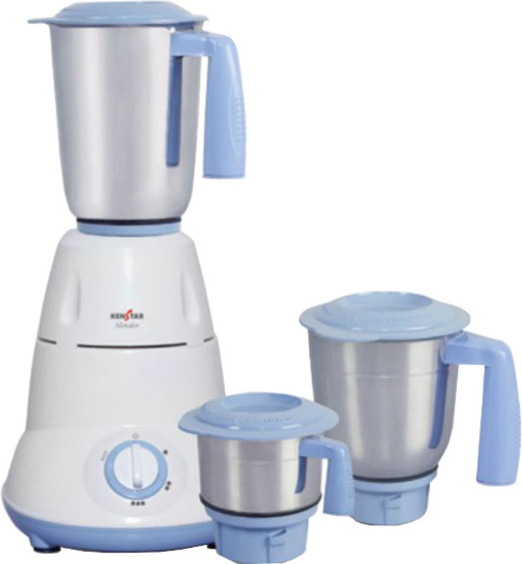 Kenstar KMN60B3S 600 W Mixer Grinder(White, 3 Jars)