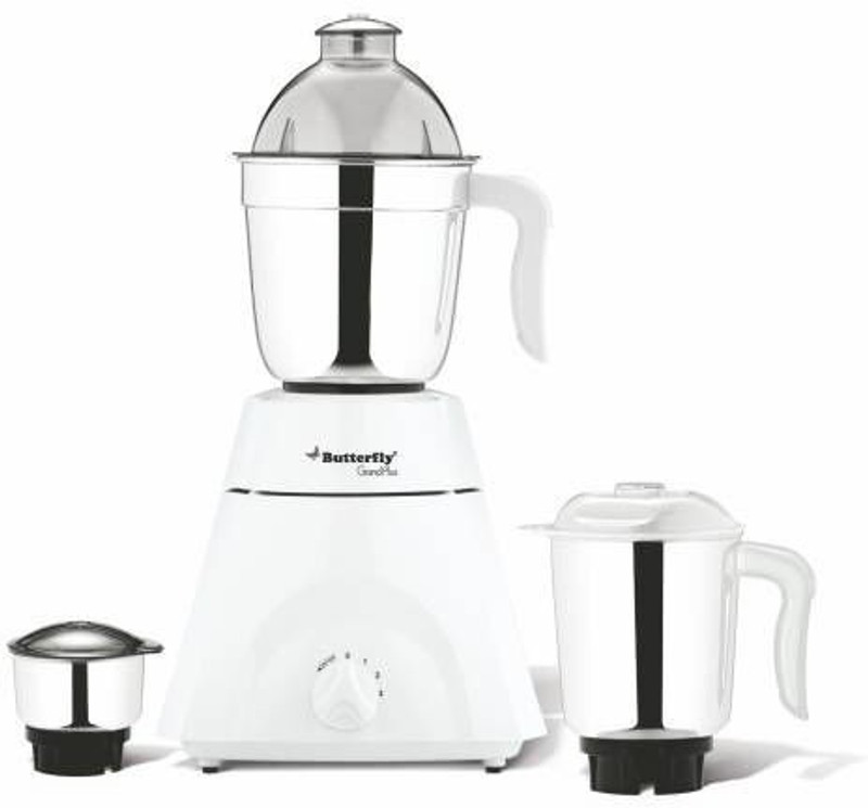 Butterfly JX 3 Grand Plus MG 750 W Mixer Grinder(White, 3 Jars)