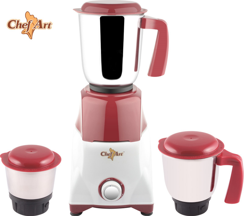Chef Art Select Cmg555 Multi Purpose 550 W Mixer Grinder(Maroon, 3 Jars)
